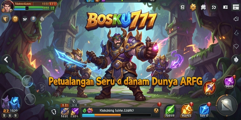 Screenshot utama BOSKU777 menampilkan aksi seru dalam gameplay ARPG.