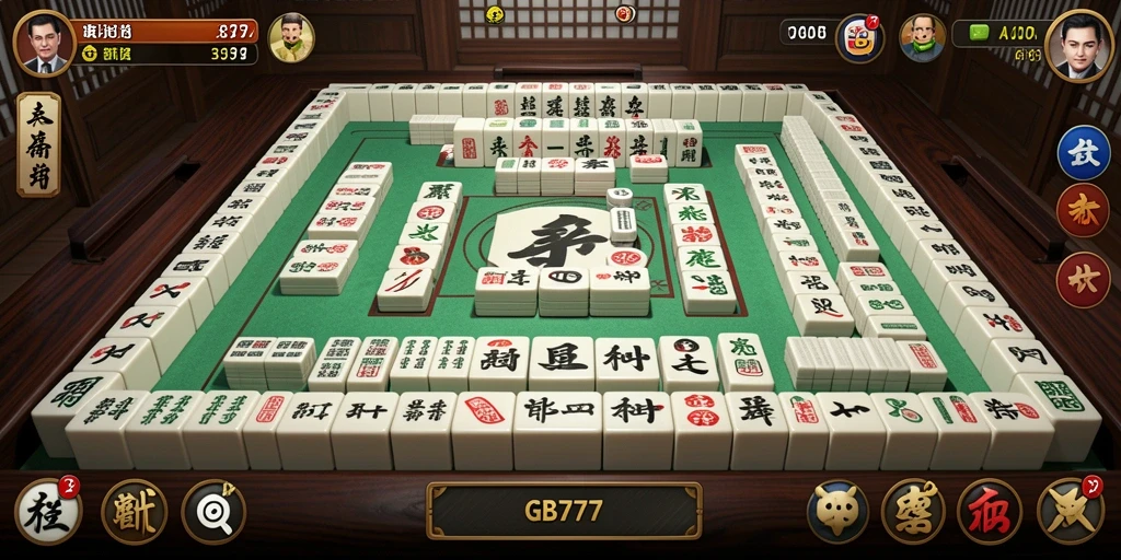 Tampilan gameplay seru di GB777 Mahjong.