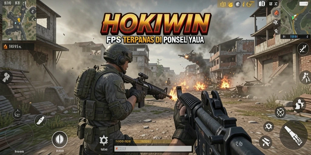 Screenshot gameplay HOKIWIN menampilkan aksi tembak-menembak yang mendebarkan.