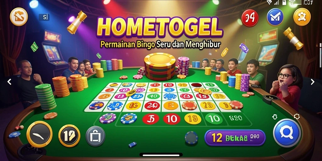 Tampilan gameplay seru di HOMETOGEL dengan berbagai pilihan Bingo.