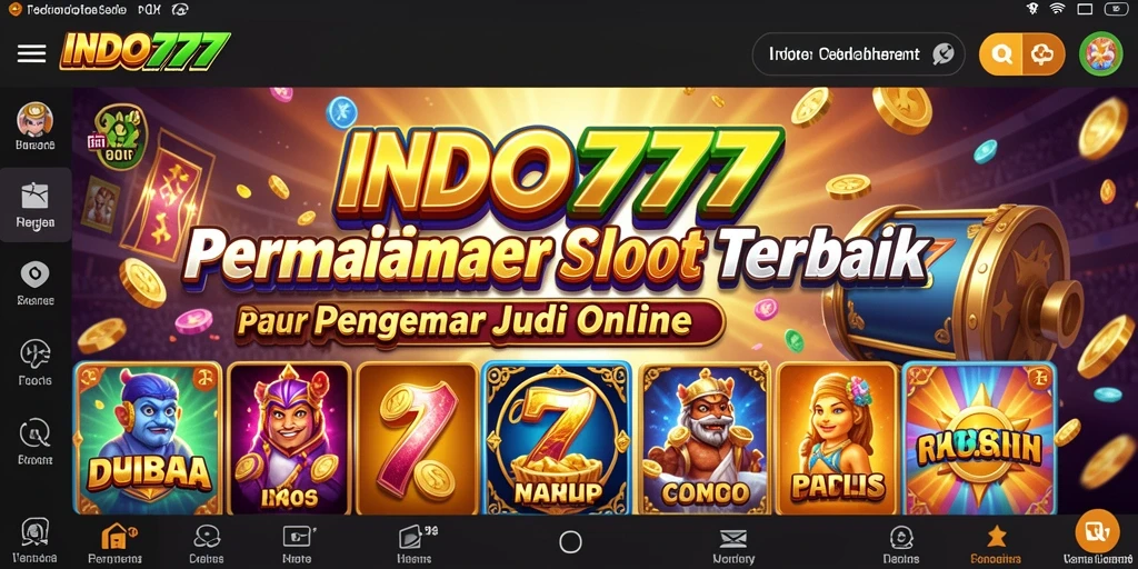 Tampilan utama gameplay Slot yang mengasyikkan di INDO777.