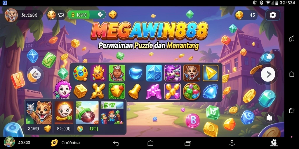 Tampilan permainan MEGAWIN888 yang penuh warna dan mengasyikkan.