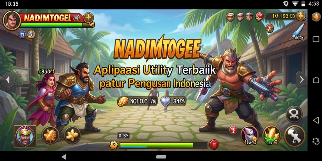 Tampilan screenshot NADIMTOGEL dengan fitur pengingat dan kalender.