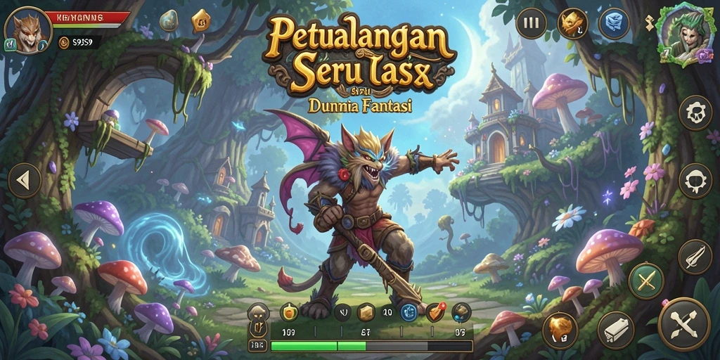 Tampilan gameplay menegangkan di dunia fantasi S9S9.