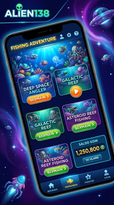 Tampilan antarmuka aplikasi alien138 yang menarik dan mudah digunakan.